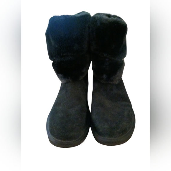 KOOLABURRA BY UGG Fur & Suede Boots.  Womens.  Size 11.  Black. - Picture 1 of 8